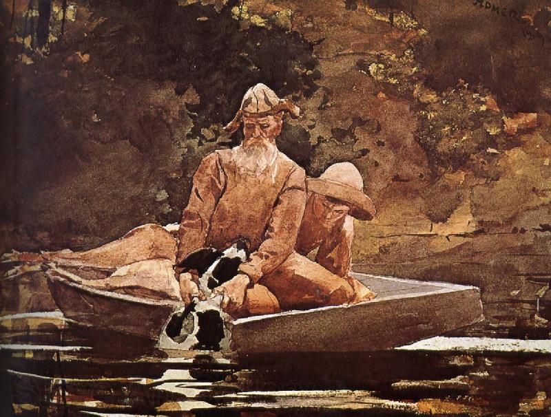 Winslow Homer After hunting Norge oil painting art
